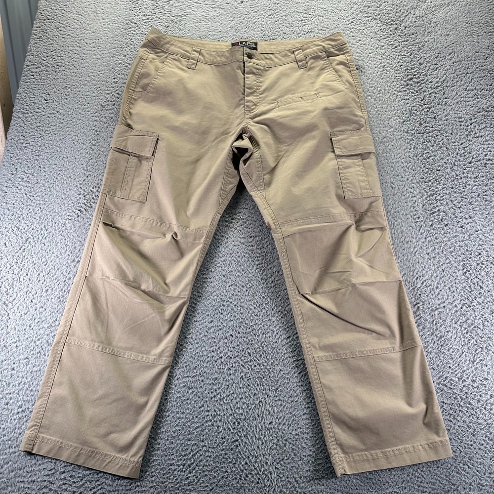 LA Police Gear Pants Womens 20 Brown Cotton Cargo Straight Leg Stretch Workwear